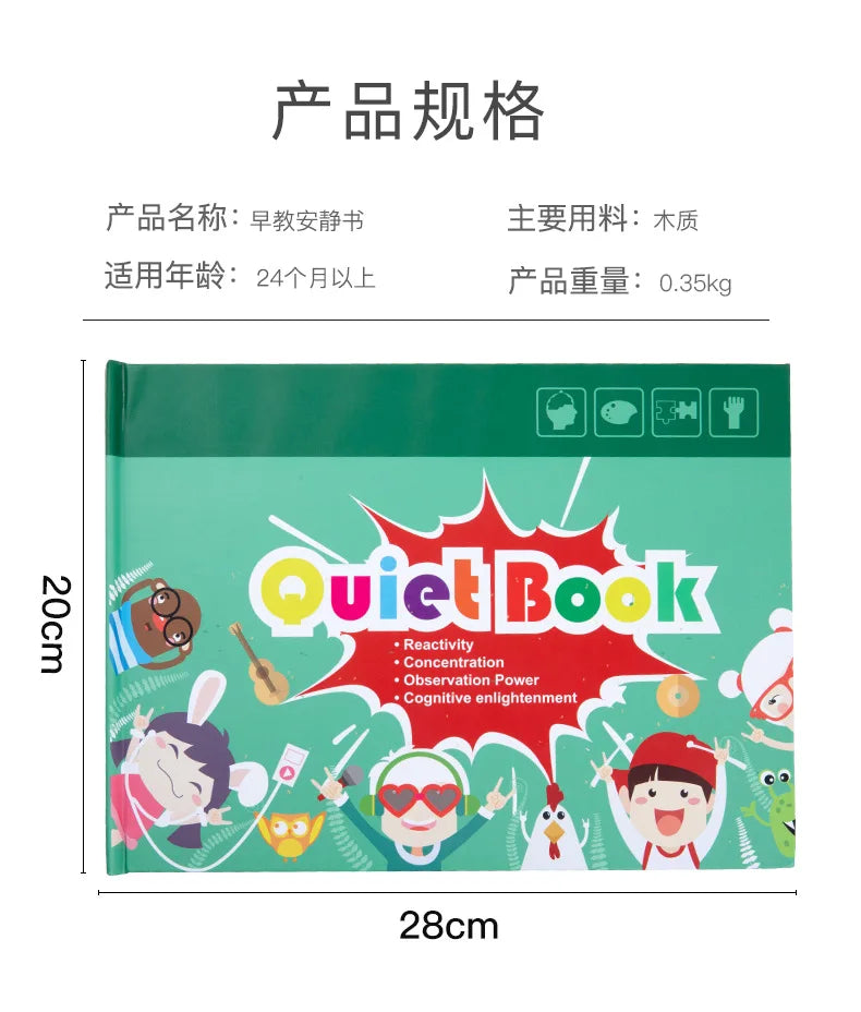 📘 My First Montessori Busy Book – Hands-On Learning Fun for Little Minds! 🧠✨ - ThiGui