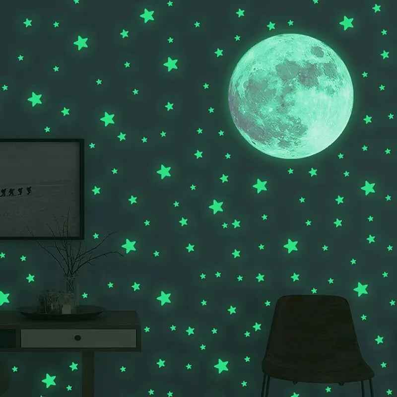 🌙Glow Up Their Dreams – Magical Moon and Stars Wall Stickers for Boys' Bedrooms - ThiGui