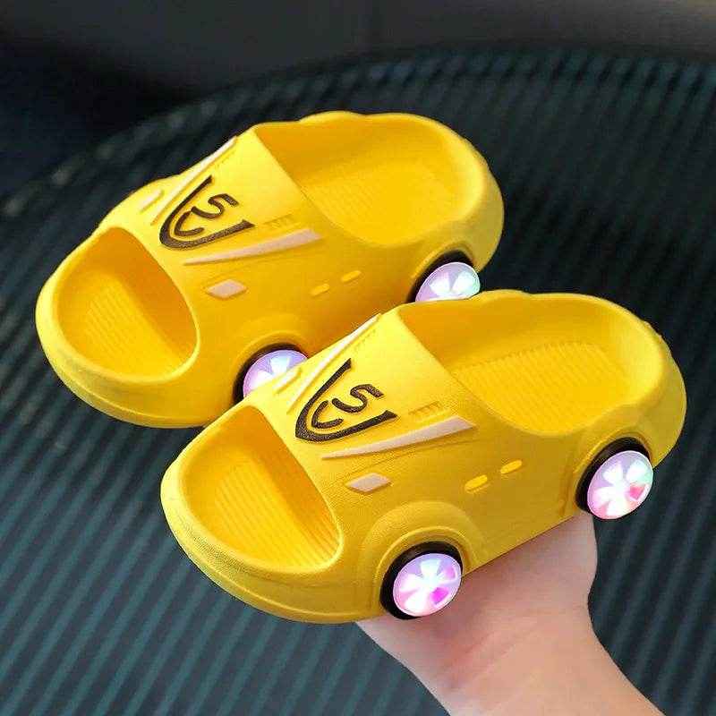 👟Vroom Vroom! Cool Cartoon Car Slippers for Boys – Comfy, Grippy & Super Fun! - ThiGui