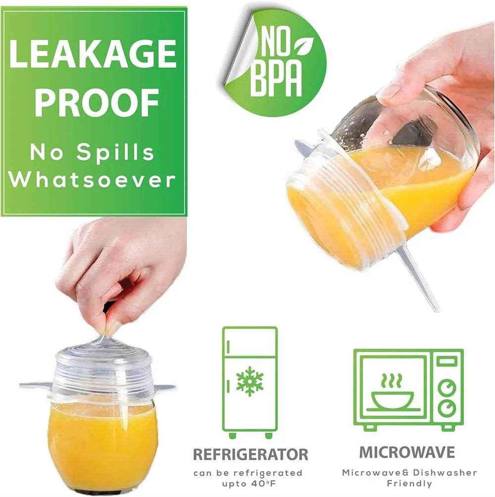 🥣Stretchy Magic Lids – Say Bye-Bye to Plastic Wrap!- - ThiGui