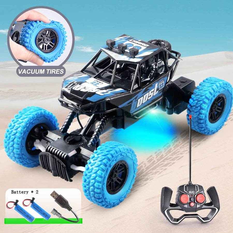 🎮Remote Control Stunt Car with Flashing Lights for Boys Who Love Speed and Glow-in-the-Dark Races - ThiGui