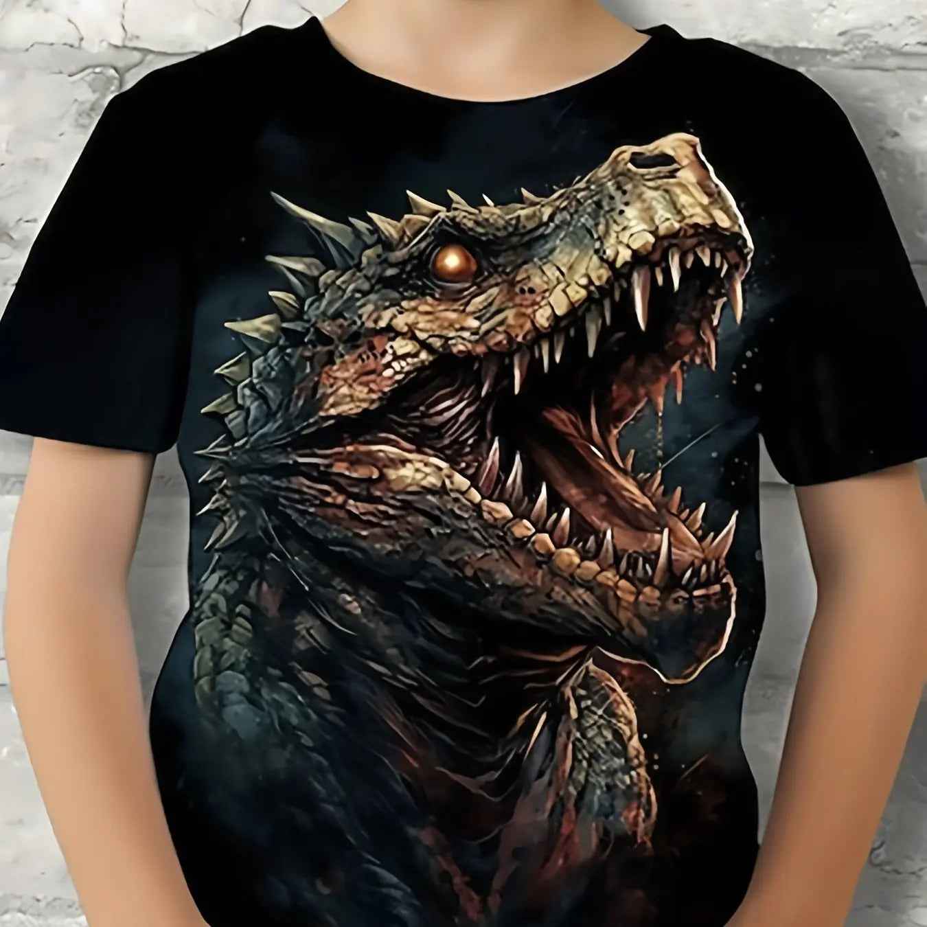 🦖Bold 3D Dino Tee – For Little Boys with Big Roars! - ThiGui