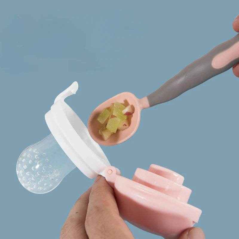 🥄Silicone Baby Feeder Spoon and Fruit Pacifier for Boys Starting Solids and Teething in Style - ThiGui