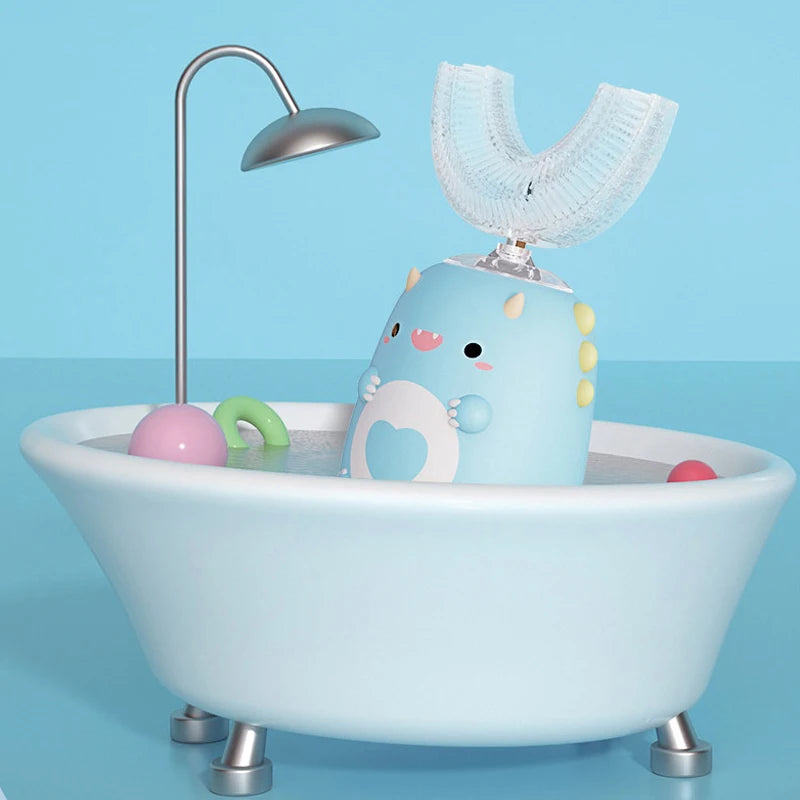 🪥⚡ Smart U-Shaped Electric Toothbrush – 360° Clean & Sonic Magic for Little Smiles! 😁👧👦 - ThiGui