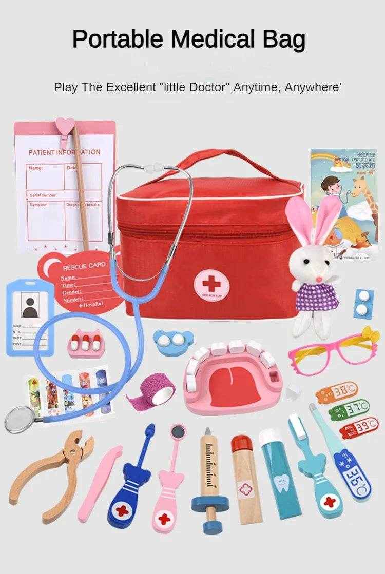 🌳Little Healer Play Kit – Wooden Doctor Set for Imaginative Mini Medics - ThiGui