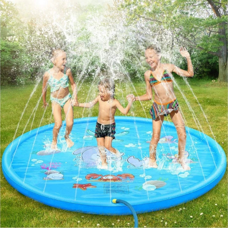 💦 Splash Time Fun! Inflatable Water Sprinkler Pad for Active Kids ☀️🧒 - ThiGui