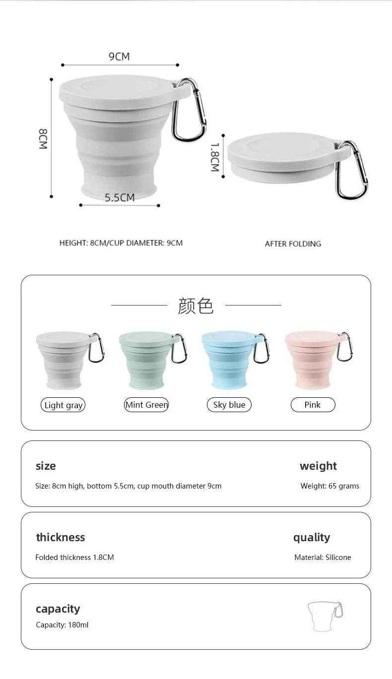 🏕️ Must-Have Travel Buddy: The Outdoors Silicone Folding Cup for Kids! - ThiGui