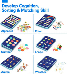 🧩 Montessori Busy Board – Travel-Friendly Toy for Little Learners! 🎀🧦✈️ - ThiGui
