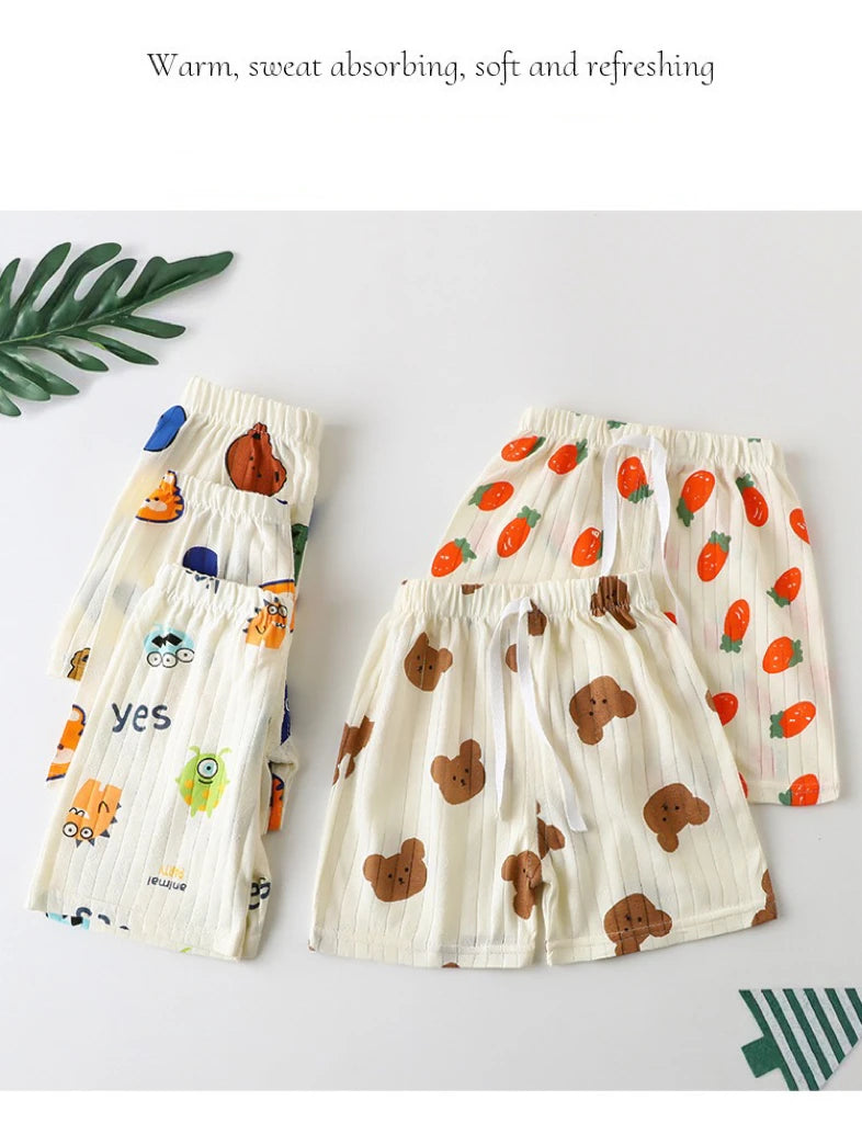 ☀️ Pure Cotton Summer Shorts – Comfy Coolness for Active Boys! 🩳🌈 - ThiGui