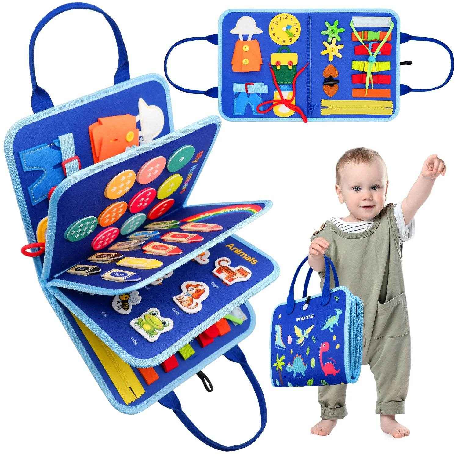 🧠Zip, Snap & Learn – Montessori Busy Board for Little Hands On the Go! - ThiGui