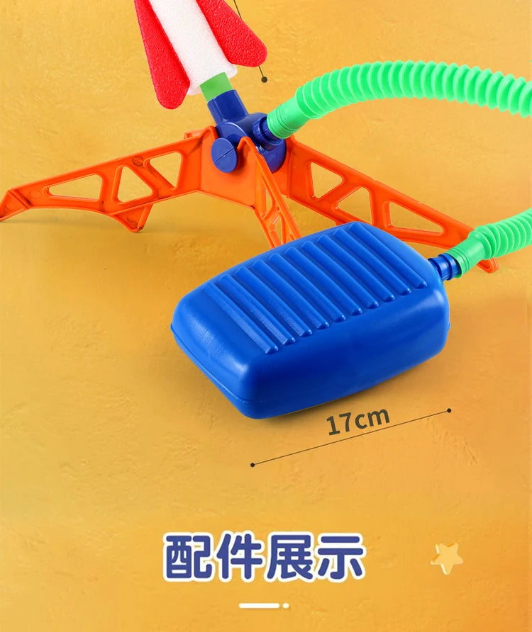 🚀 Sky-High Fun! Air-Powered Rocket Launcher Toy for Kids – Stomp, Jump & Launch 🌈🦶 - ThiGui