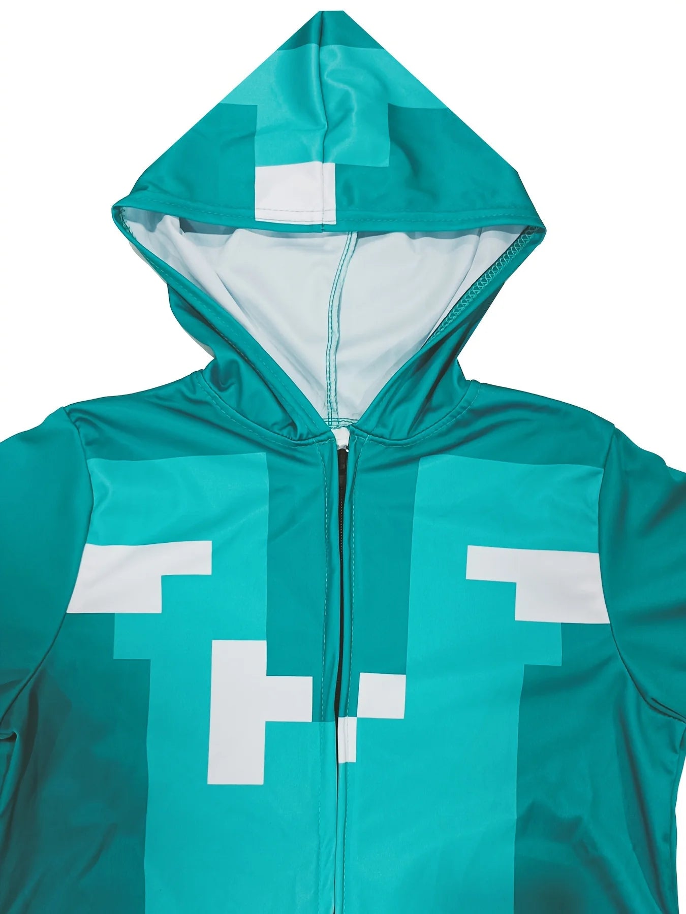 Creeper Game Character Costume 💚🎮 Fun Hooded Boys Jumpsuit - ThiGui