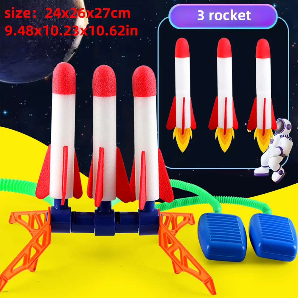 🚀 Sky-High Fun! Air-Powered Rocket Launcher Toy for Kids – Stomp, Jump & Launch 🌈🦶 - ThiGui