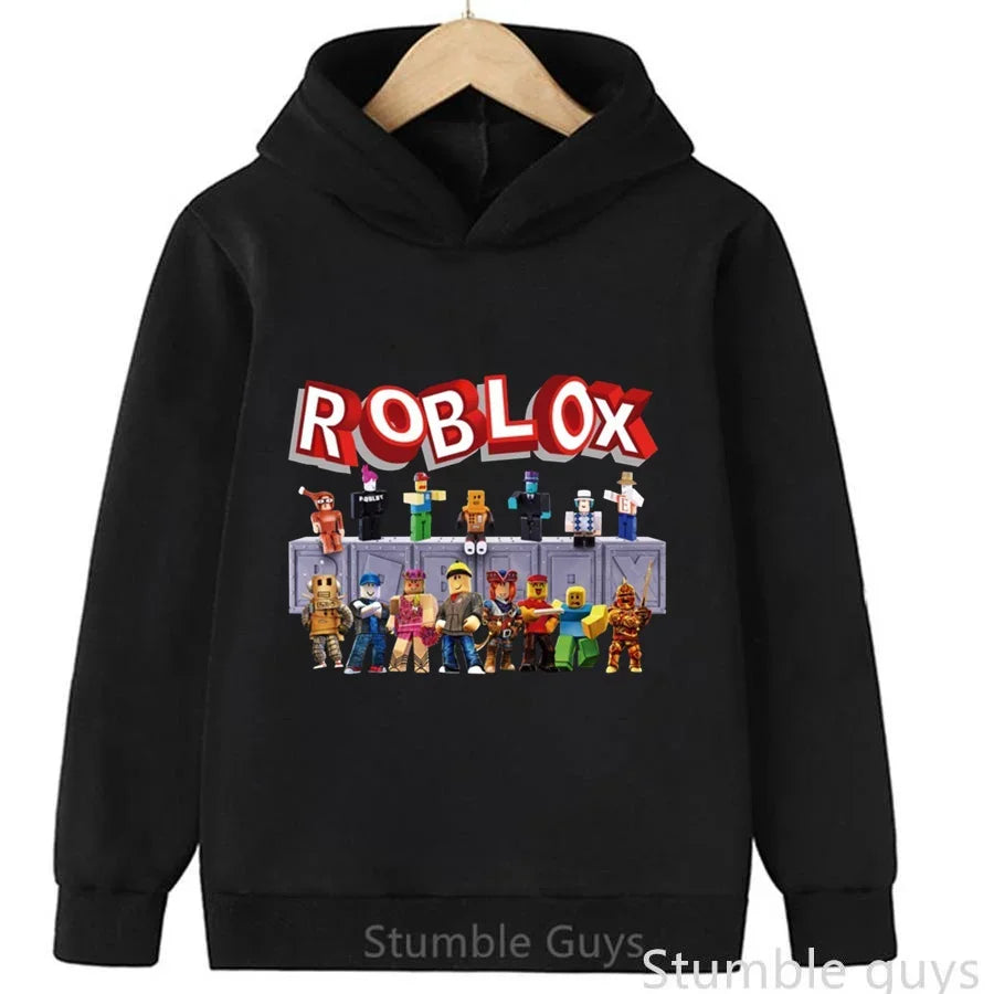 Roblox Autumn Kids Hoodie 🎮🍂 Trendy Game Graphic Sweatshirt - ThiGui