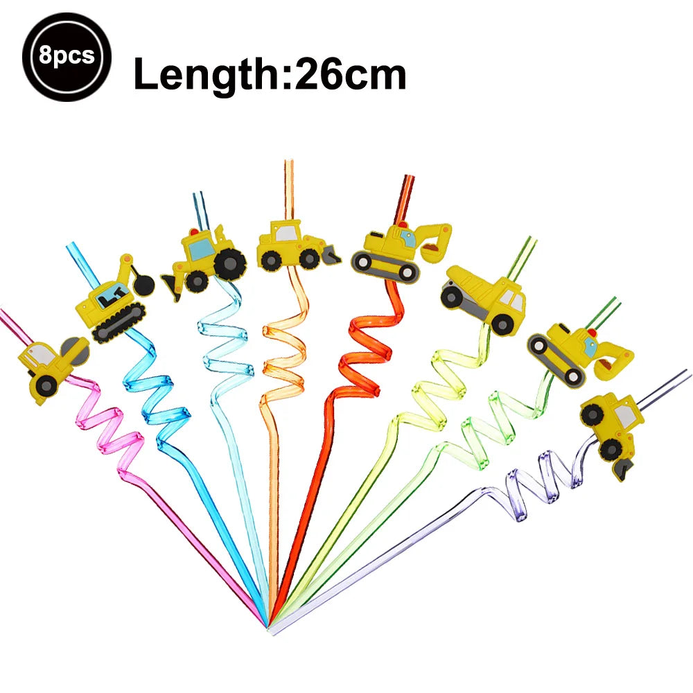 🚧 Party Zone Activated! Construction-Themed Tableware Set for Boys Who Dig Trucks 🛠️🎉 - ThiGui