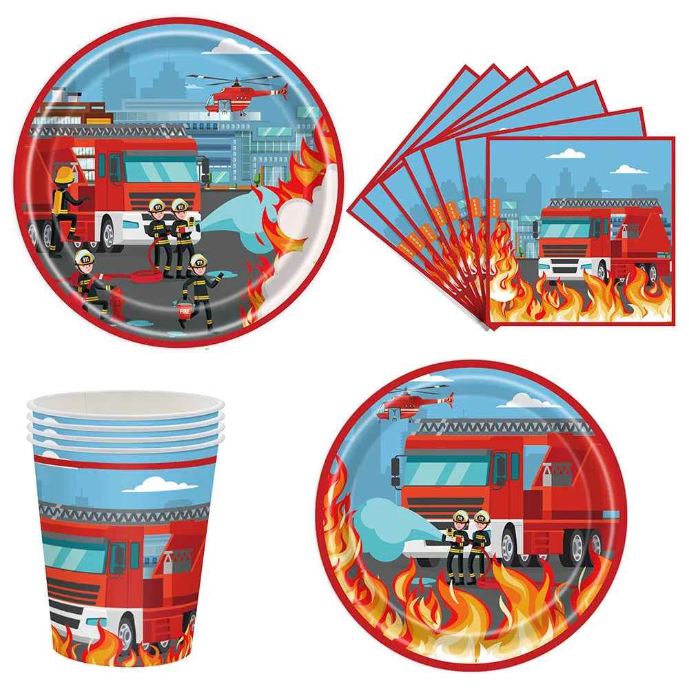 🎂Turn Up the Heat – Firefighter Cake Toppers for a Blaze of Birthday Fun! - ThiGui