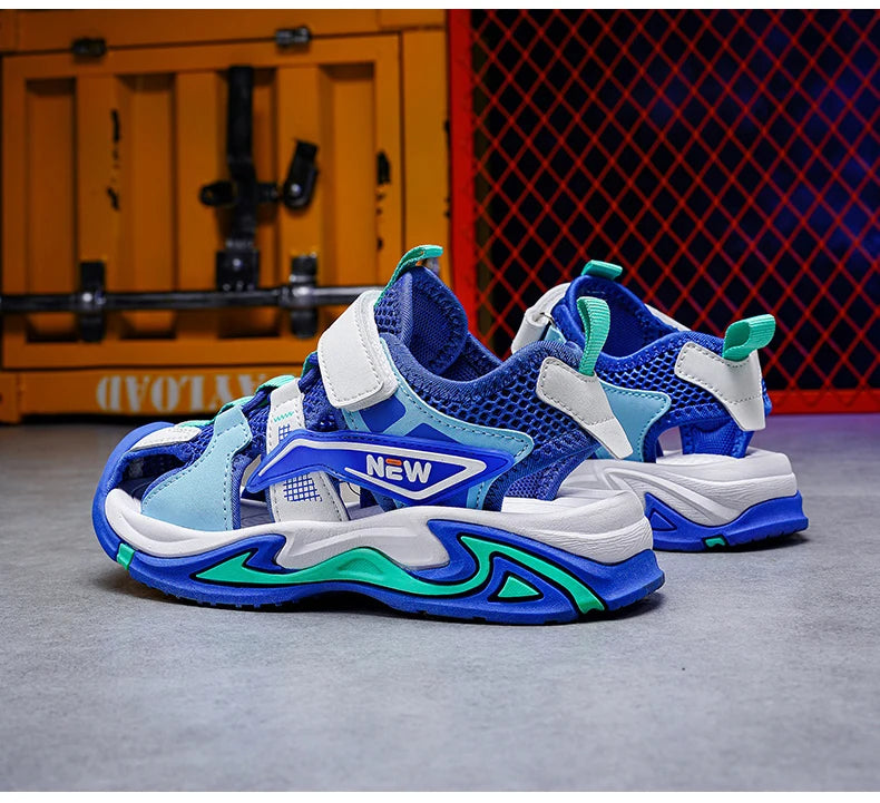 1.1 👟🌊 All-Terrain Adventure Sandals for Boys – Beach to Playground Ready! 🏖️🚀 - ThiGui