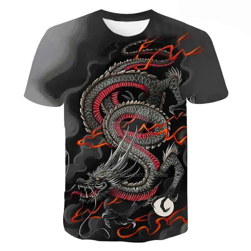 👕Roaring Style! 3D Dragon T-Shirt for Little Adventurers - ThiGui