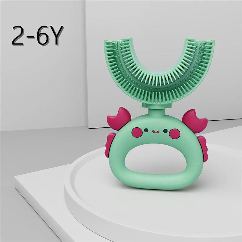 🪥🧸 360° U-Shaped Cartoon Toothbrush – Gentle, Fun & Perfect for Little Smiles! 🌟👶 - ThiGui