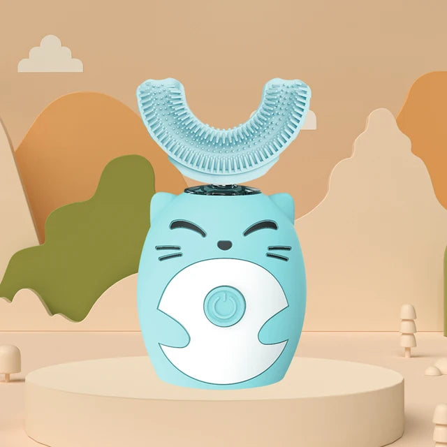 🪥⚡ Smart U-Shaped Electric Toothbrush – 360° Clean & Sonic Magic for Little Smiles! 😁👧👦 - ThiGui