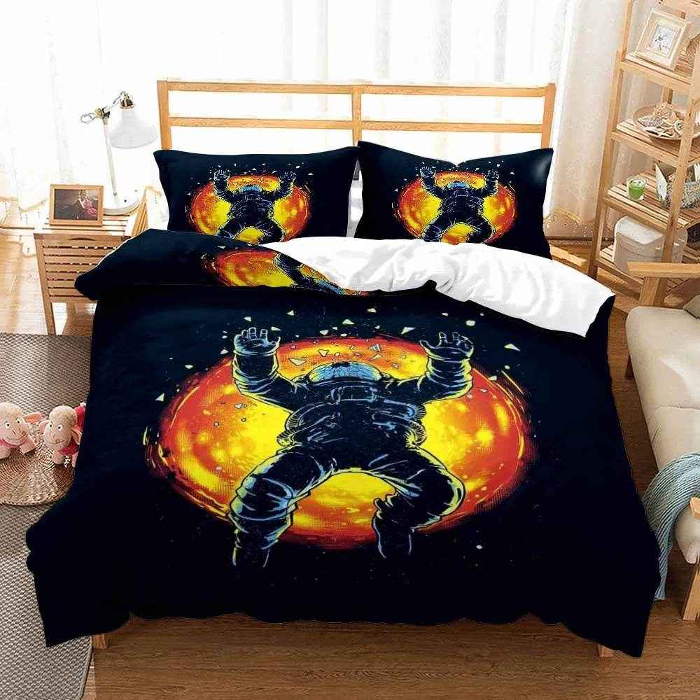 🛸 3D Space Dreams Duvet – Astronaut Bedding for Little Galaxy Explorers! - ThiGui