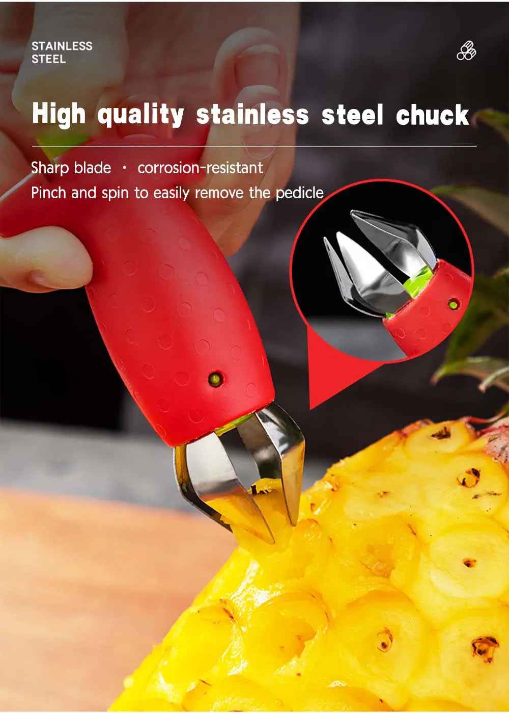 🍓Strawberry & Tomato Stem Remover – Handy Kitchen Hero for Busy Mums! - ThiGui