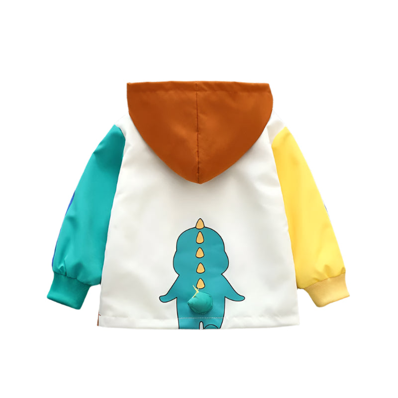 🦕 Dino Style On-the-Go! Hooded Jacket with Colour Patchwork for Boys & Girls (3–10Y) 🌈 - ThiGui