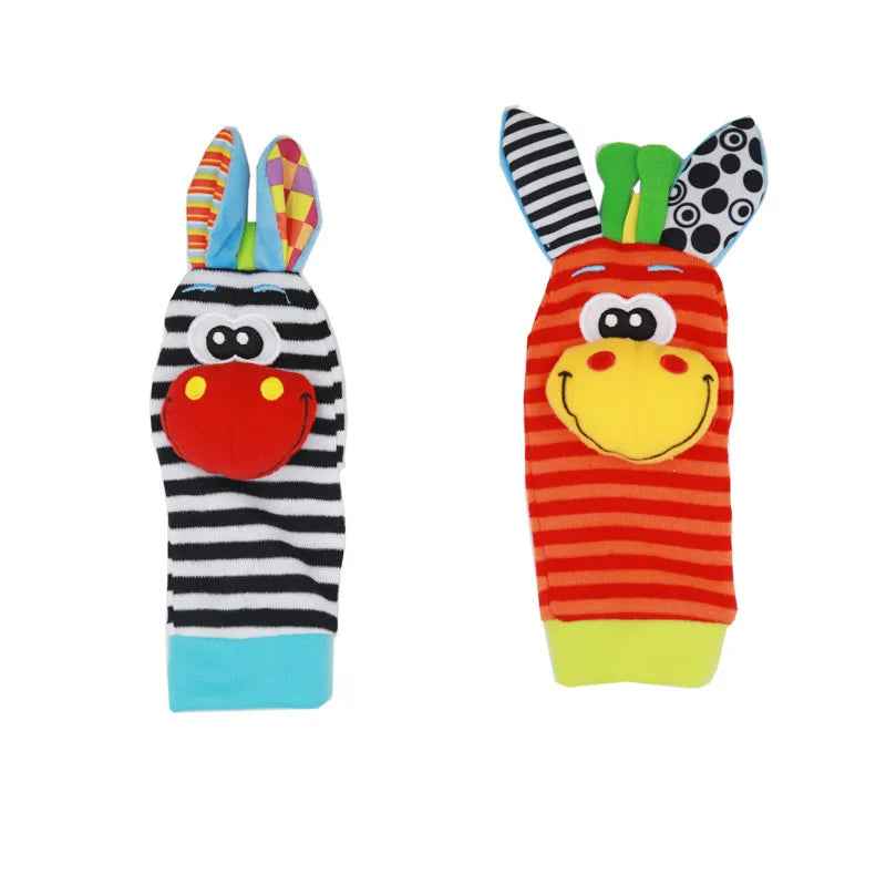 🧦Cuddly Animal Rattle Socks & Wristbands – Fun Discovery for Curious Babies! - ThiGui