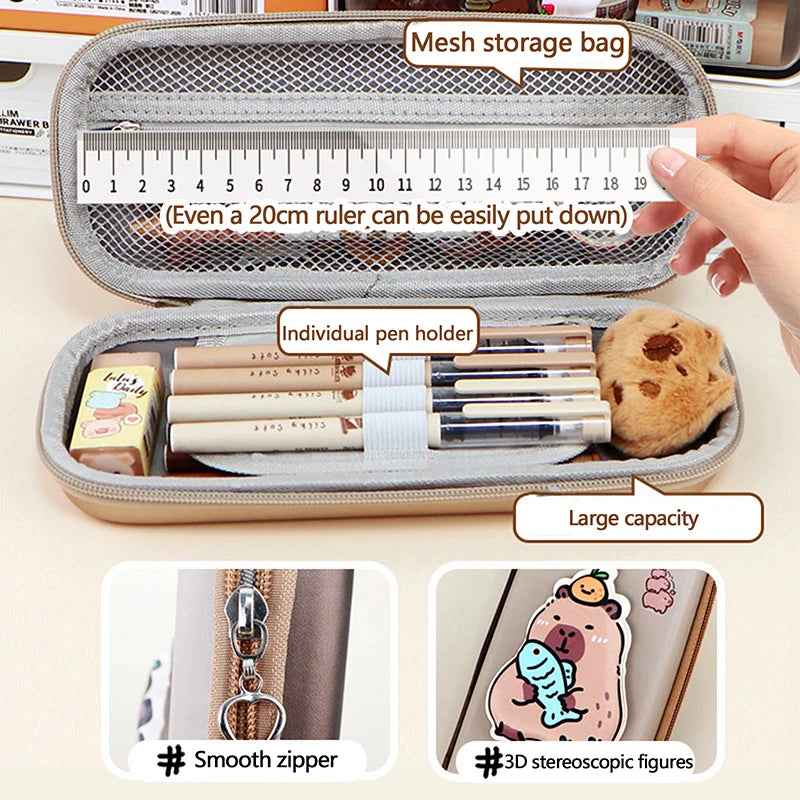 ✂️ Capybara Power Case – 3D Hard Shell Pencil Box That’s Tough, Cute & School-Proof - ThiGui