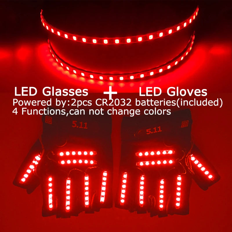 🧤 LED Glow Glasses + Gloves ✨ | Dance, Dazzle & Shine at Every Party! 🕺💡 - ThiGui