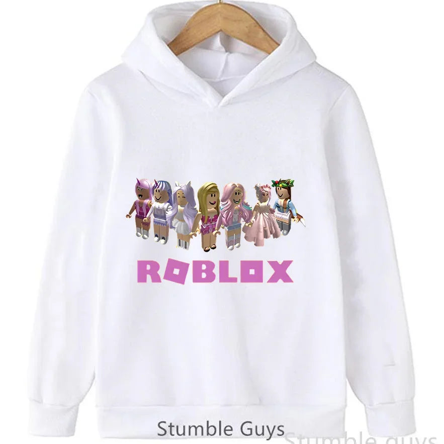 Roblox Autumn Kids Hoodie 🎮🍂 Trendy Game Graphic Sweatshirt - ThiGui