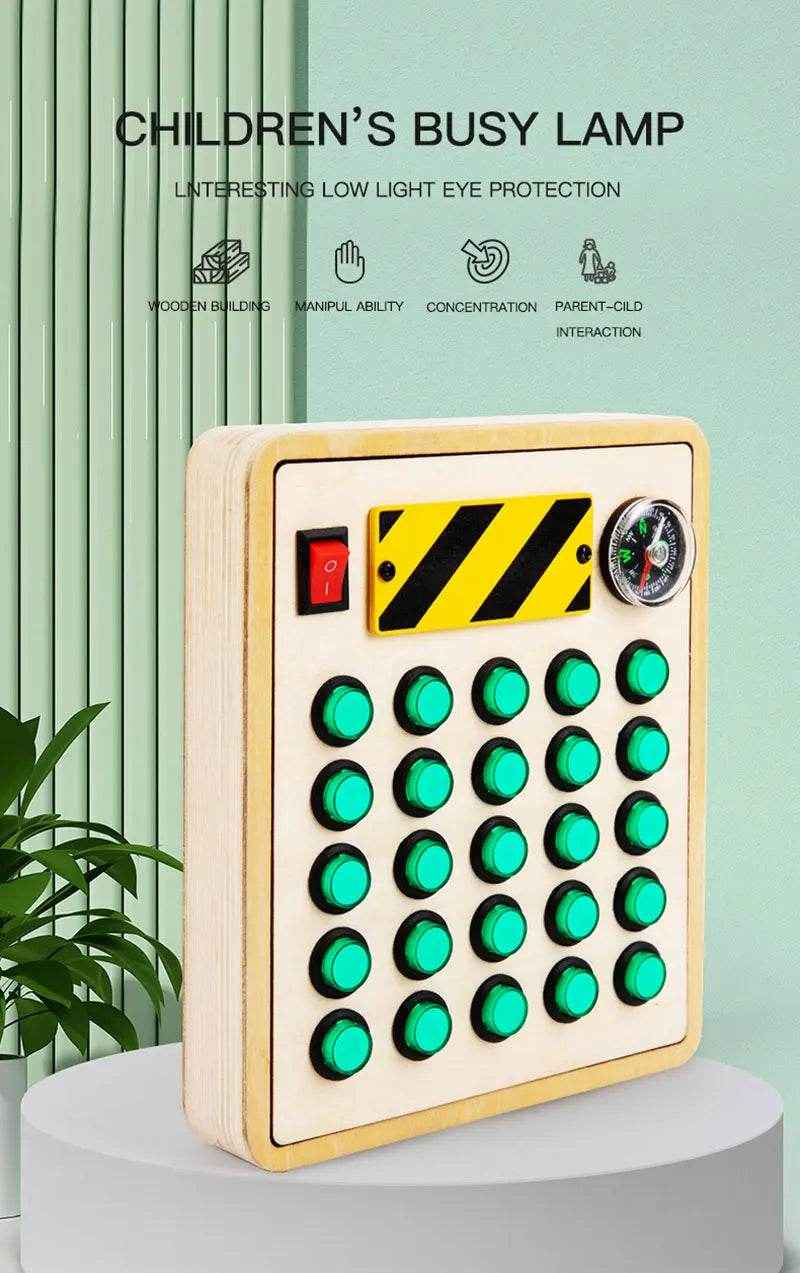 🌳Ultimate Montessori Busy Board – Light-Up Steering Wheel Fun for Curious Little Explorers! - ThiGui