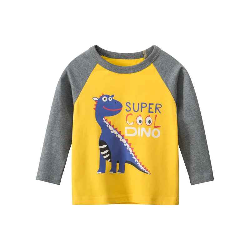 🦖Roarsome Dino Tees – Long Sleeve Fun for Little Explorers! - ThiGui