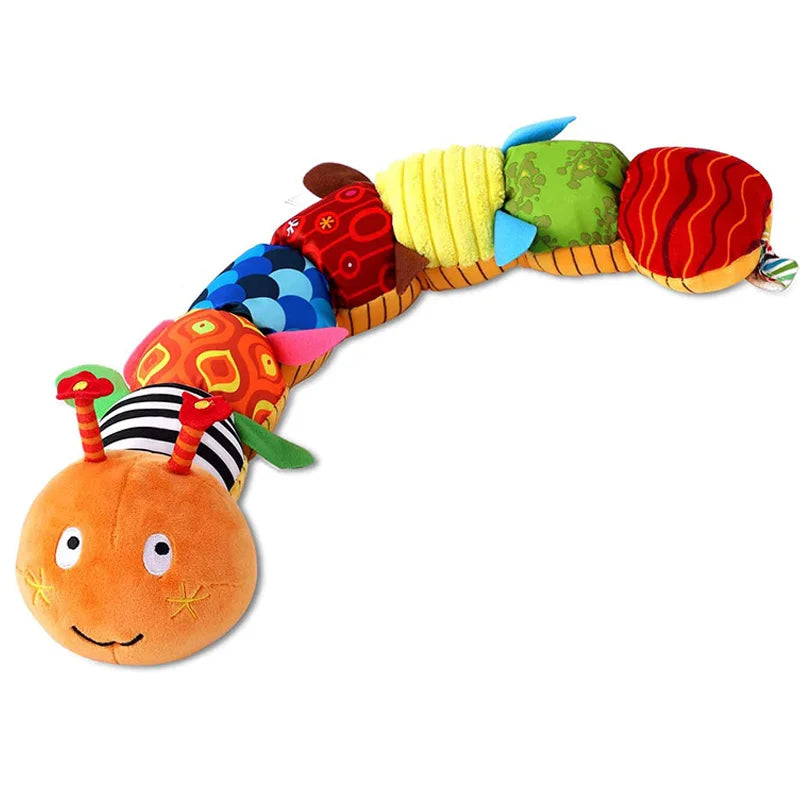 🎵 Snuggle & Shake! Soft Baby Caterpillar Rattle Toy for Newborns 👶✨ - ThiGui