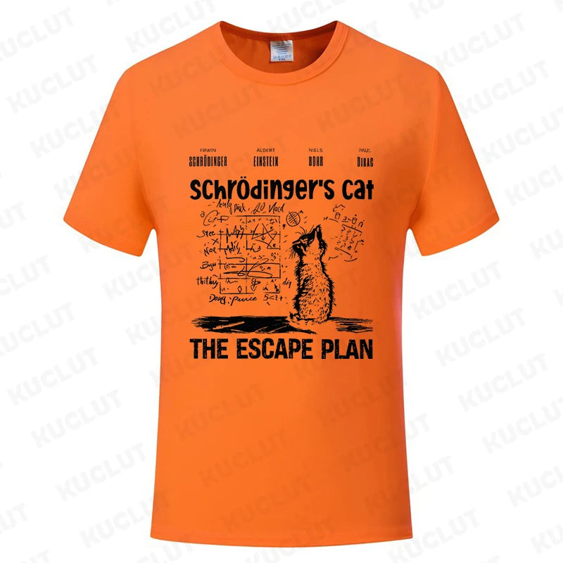 😼 Cool Cat Escape Plan T-Shirt – Geeky Style for Boys Who Dare to Stand Out 🖤 - ThiGui