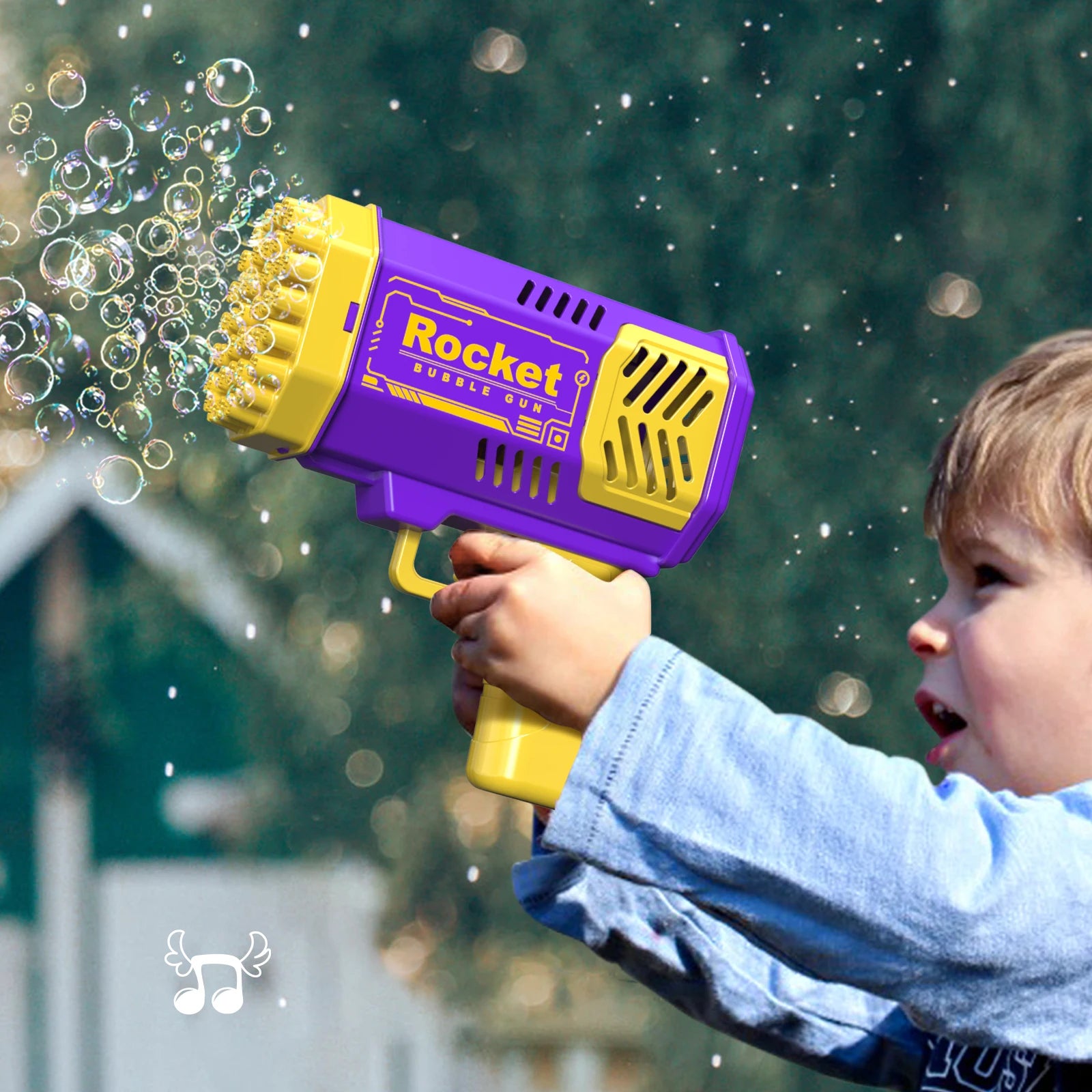 🔫 40-Hole Light-Up Bubble Gun – A Bubble Blast of Fun for Outdoor Play! 🫧 - ThiGui