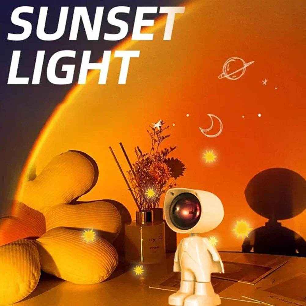 ✨Astronaut Sunset Lamp – Magical Night Light for Calm Bedtimes & Cosmic Dreams - ThiGui