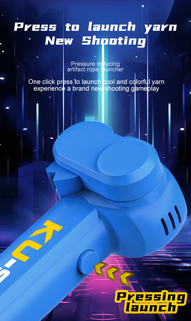 🌈 Light-Up String Launcher Toy 🚀 | Glow-in-the-Dark Fun for Little Explorers! 🎇🎯 - ThiGui