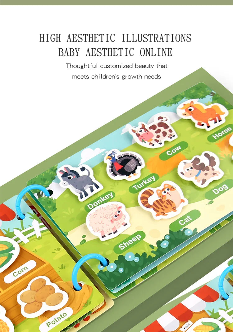 📘✨ Montessori Busy Book – Hands-On Learning & Matching Fun for Curious Toddlers! 👶🎓 - ThiGui