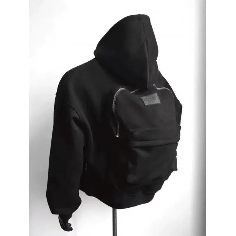 Backpack Hoodie for Boys – Cozy Pullover with Built-In Zip Bag 🎒🧥 | Street-Style, Warm & Practical - ThiGui