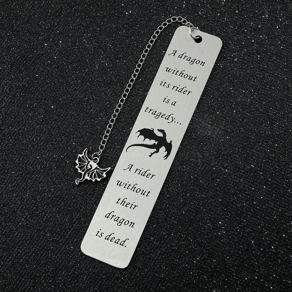 🐉📖 A Touch of Fantasy – Dragon Knight Stainless Steel Bookmark for Brave Young Readers ⚔️🔥 - ThiGui