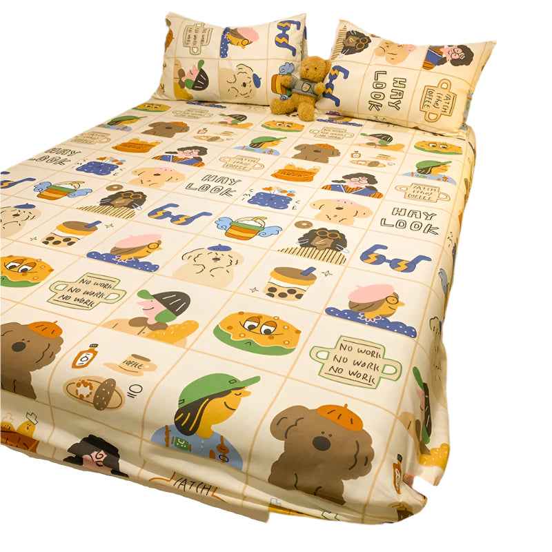 🚗Vroom-Vroom to Sleep! Pure Cotton Car Fitted Sheet for Busy Little Dreamers - ThiGui