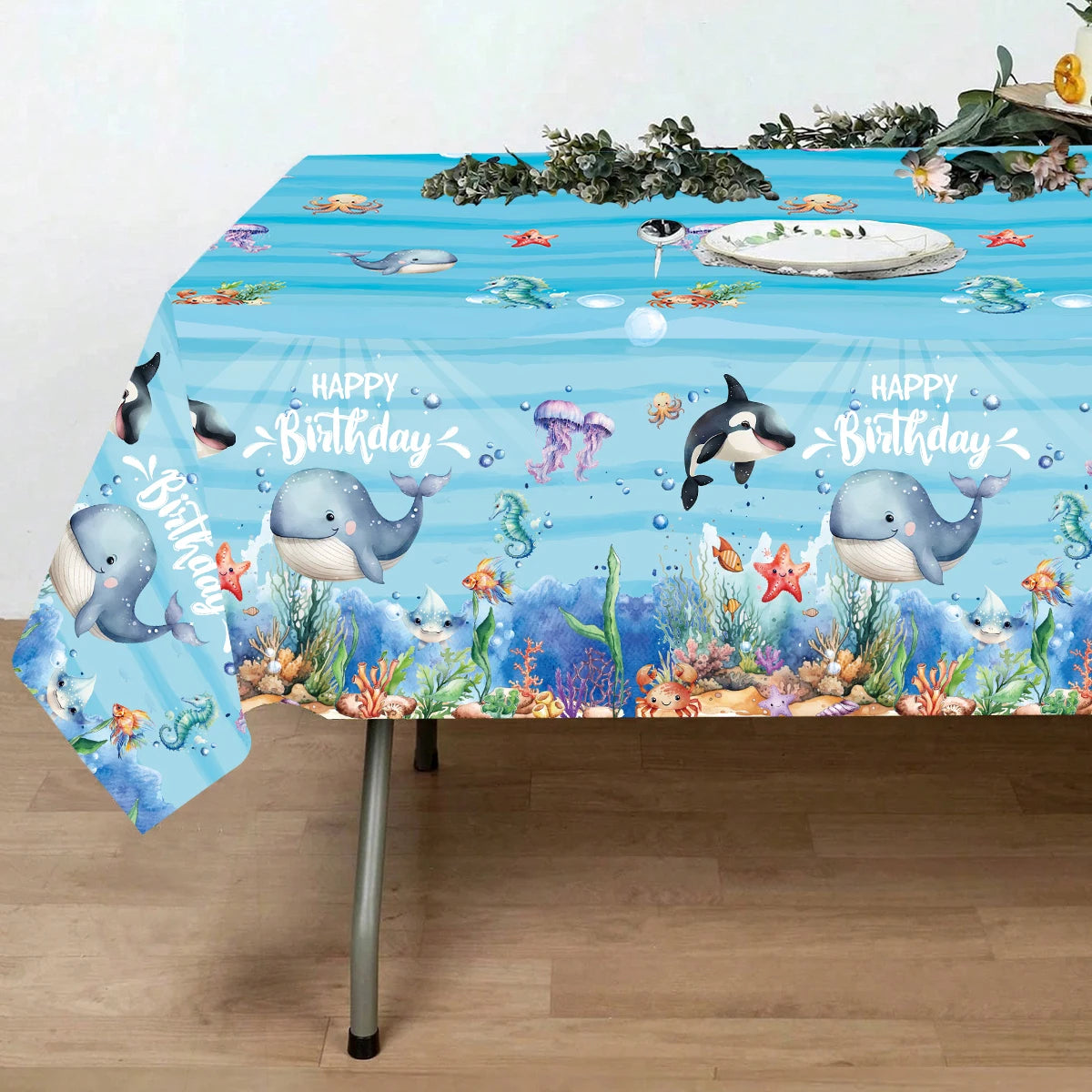 🐙🌊 Under the Sea Party Tableware – Ocean Fun for First Birthdays & Baby Showers! 🎂🐢 - ThiGui