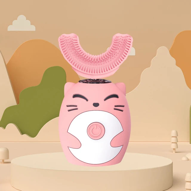 🪥⚡ Smart U-Shaped Electric Toothbrush – 360° Clean & Sonic Magic for Little Smiles! 😁👧👦 - ThiGui