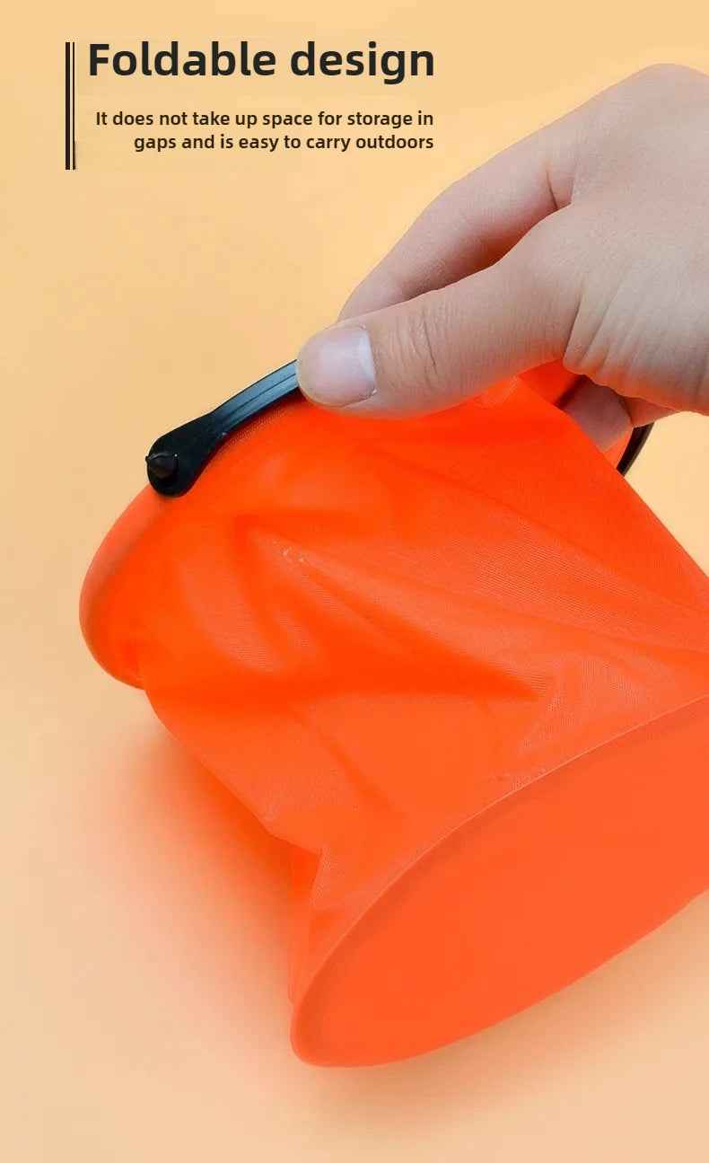 🎣 Handy Folding Bucket for Busy Days – Perfect for Fishing, Car Washes, and More! 🎣 - ThiGui