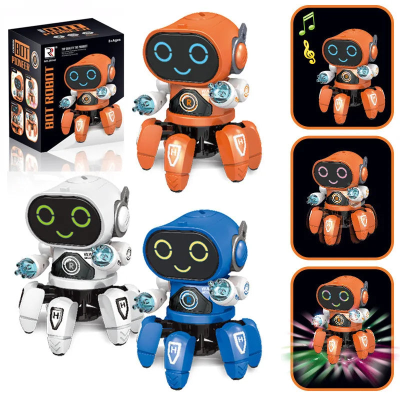 🐙 Lights, Music & Wiggly Fun – Octopus Dance Robot for Little Explorers! 🎶💃 - ThiGui