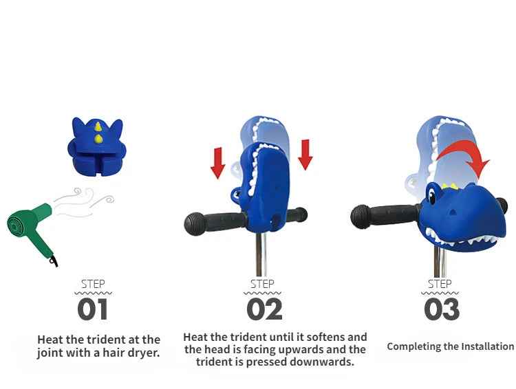 🦄 Ride in Magic – Unicorn Handlebar Head for Bikes & Scooters! 🌈🚲 - ThiGui