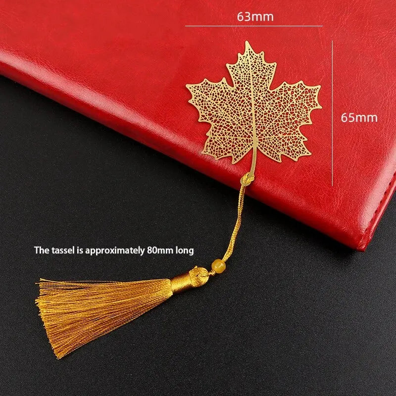 🍂📖 A Timeless Thank You – Elegant Metal Leaf Bookmark for Cherished Teachers 🍁🌸 - ThiGui