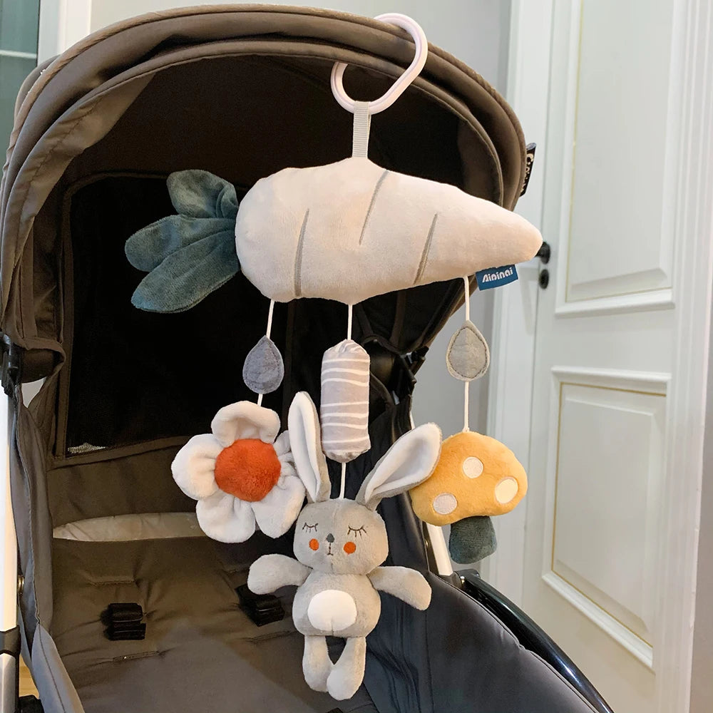 🐘 Snuggle, Shake & Smile! Hanging Plush Animal Rattles for Baby’s First Year 🍼💕 - ThiGui