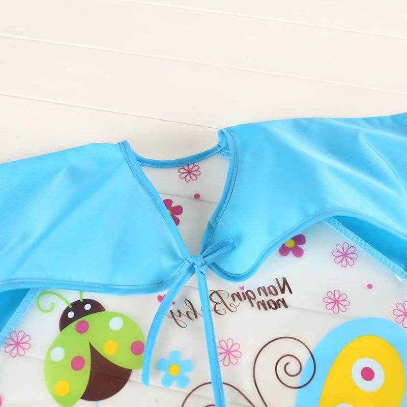 🍼 Mess-Free Mealtime Magic: Long Sleeve Waterproof Baby Bib with Adorable Cartoon Prints - ThiGui